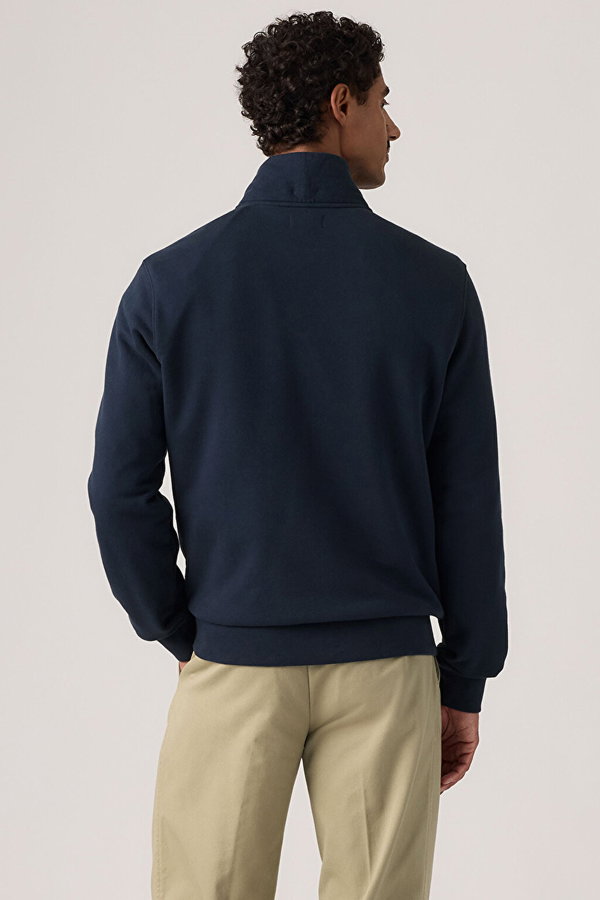 Levis Erkek Yarım Fermuarlı Sweatshirt LACIVERT