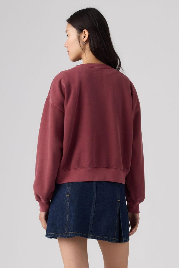 Levis Kadın Bisiklet Yaka Sweatshirt BORDO