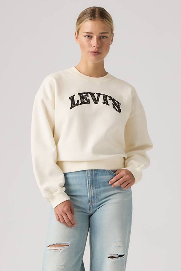 Levis Kadın Bisiklet Yaka Sweatshirt KREM