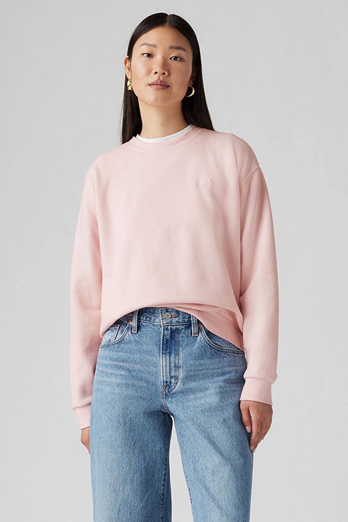 Levis Kadın Bisiklet Yaka Sweatshirt PEMBE
