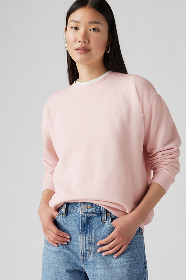 Levis Kadın Bisiklet Yaka Sweatshirt PEMBE
