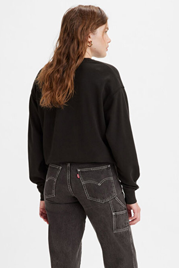 Levis Kadın Bisiklet Yaka Sweatshirt SIYAH