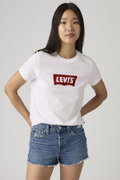 Levis Kadın Bisiklet Yaka T-shirt BEYAZ