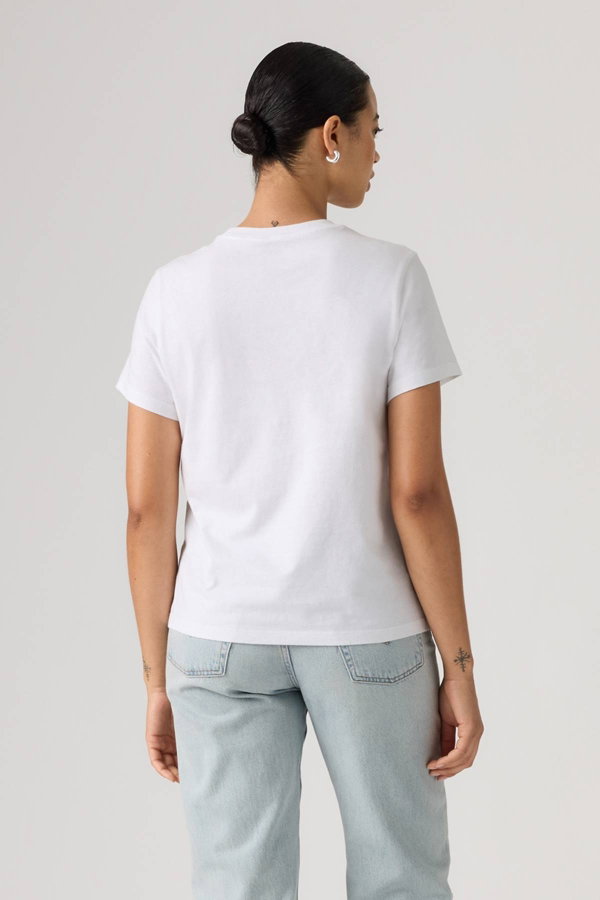 Levis Kadın Bisiklet Yaka T-shirt BEYAZ