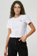 Levis Kadın Bisiklet Yaka T-shirt BEYAZ