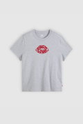 Levis Kadın Bisiklet Yaka T-shirt GRI