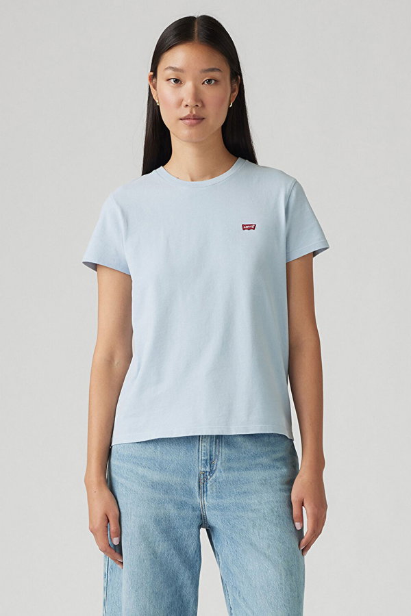 Levis Kadın Bisiklet Yaka T-shirt MAVI