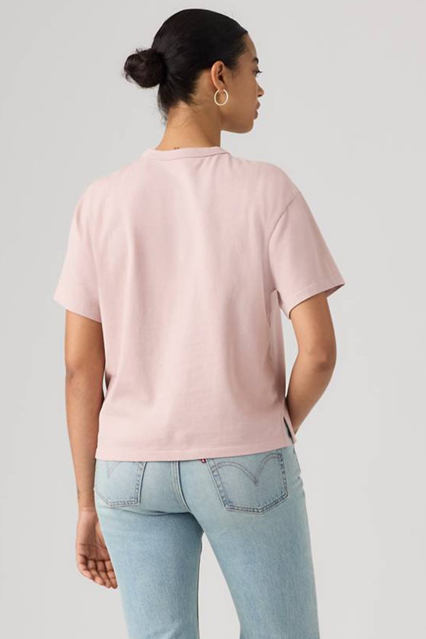 Levis Kadın Bisiklet Yaka T-shirt PEMBE