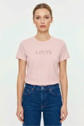 Levis Kadın Bisiklet Yaka T-shirt PEMBE
