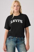 Levis Kadın Bisiklet Yaka T-shirt SIYAH