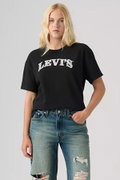 Levis Kadın Bisiklet Yaka T-shirt SIYAH