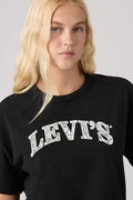 Levis Kadın Bisiklet Yaka T-shirt SIYAH