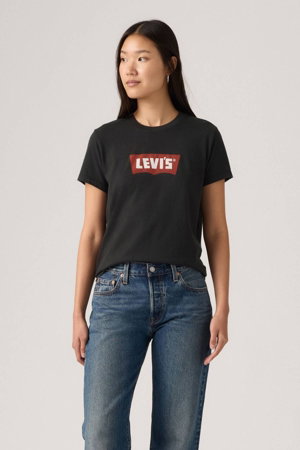 Levis Kadın Bisiklet Yaka T-shirt SIYAH