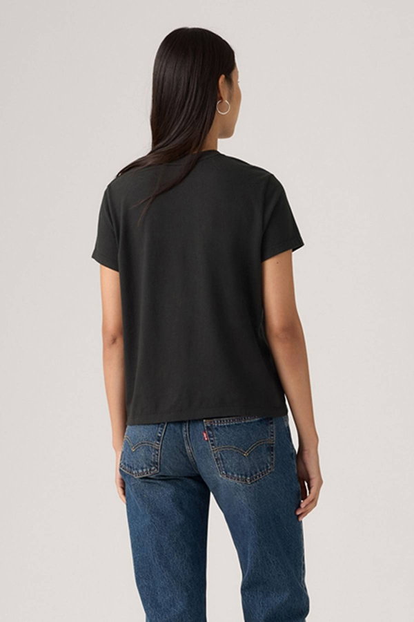 Levis Kadın Bisiklet Yaka T-shirt SIYAH