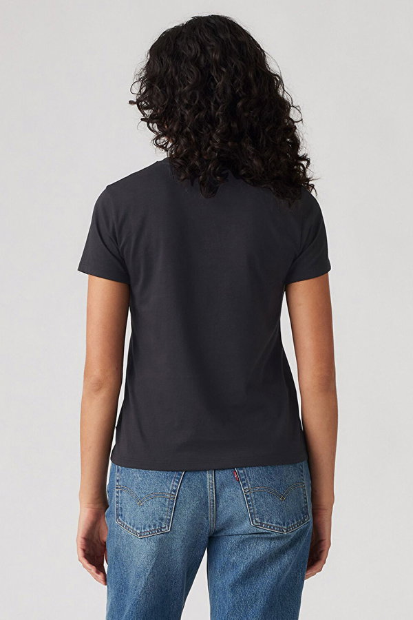 Levis Kadın Bisiklet Yaka T-shirt SIYAH