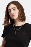 Levis Kadın Bisiklet Yaka T-shirt SIYAH
