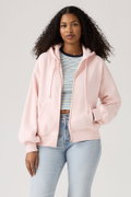 Levis Kadın Kapüşonlu Fermuarlı Sweatshirt PEMBE