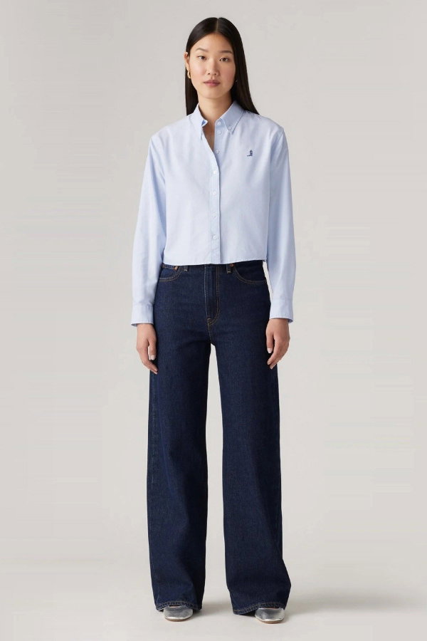 Levis Ribcage Wide Leg Kadın Jeans Pantolon LACIVERT