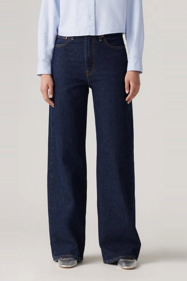 Levis Ribcage Wide Leg Kadın Jeans Pantolon LACIVERT