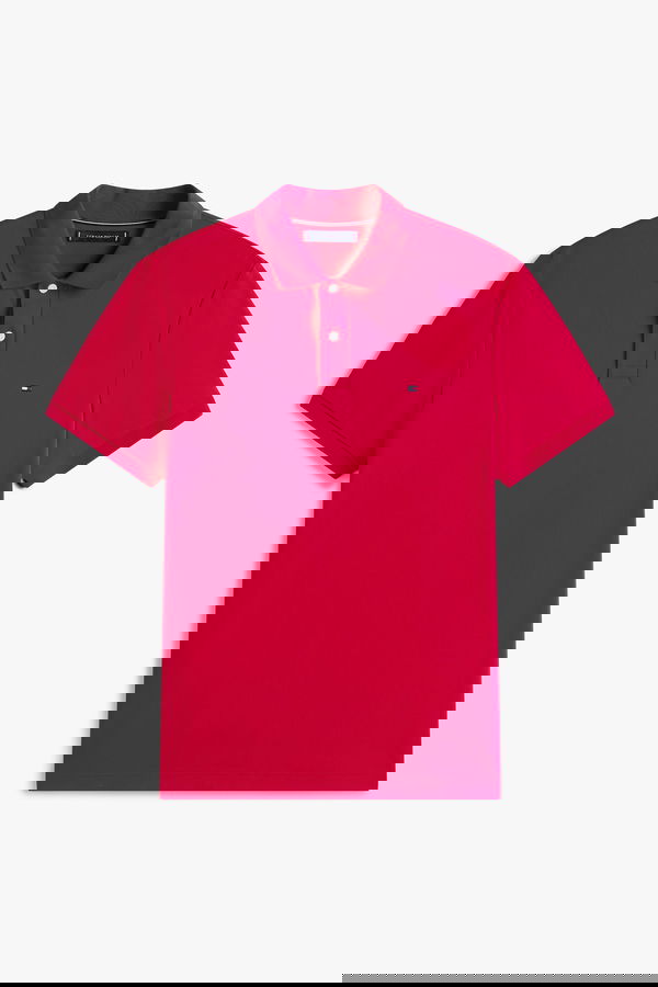 Tommy Hilfiger Polo Yaka Erkek T-shirt Kırmızı Tommy Hilfiger Polo Yaka Erkek T-shirt Kırmızı