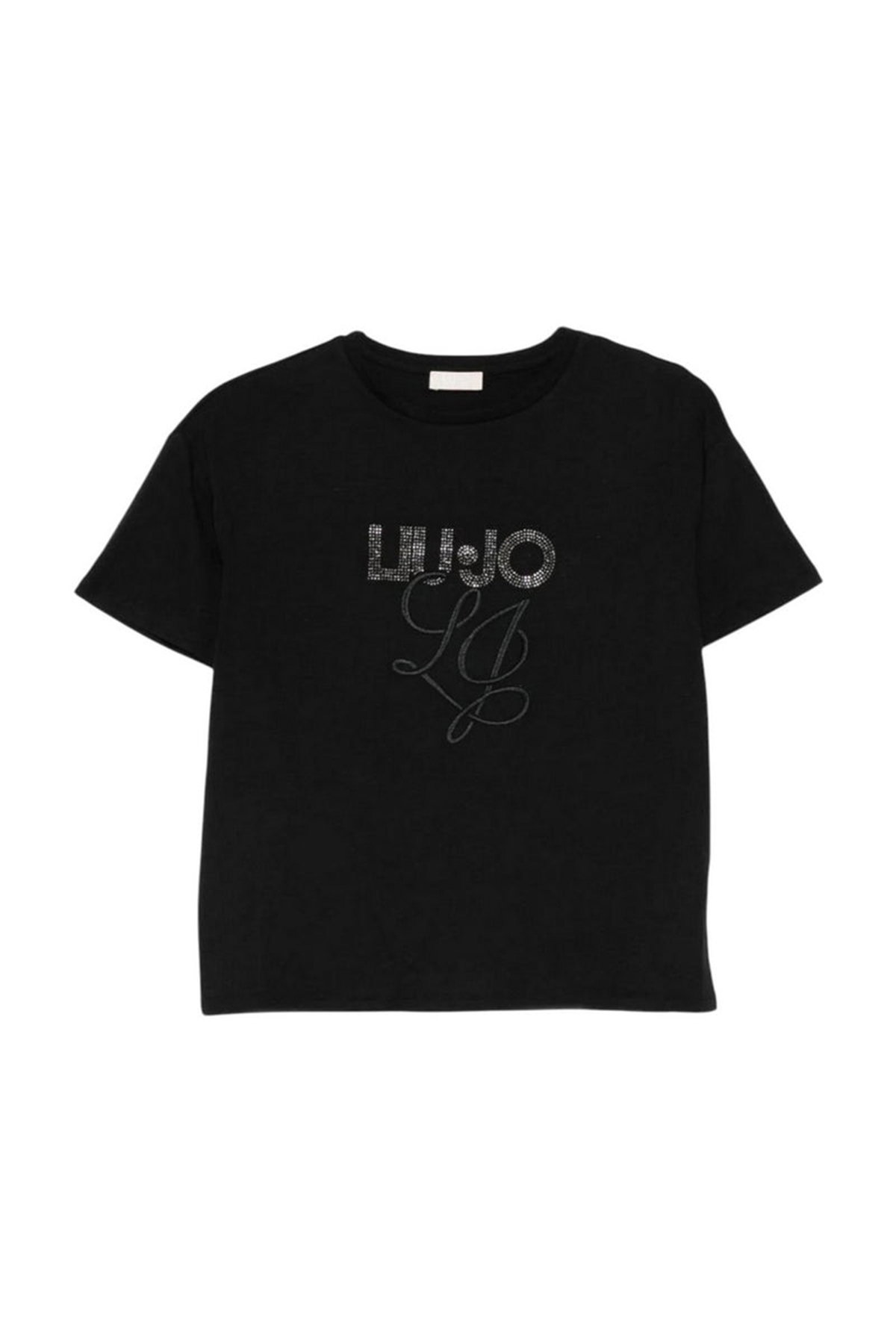 Liu Jo Kadın Bisiklet Yaka T-shirt SIYAH
