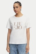 Liu Jo Kadın Bisiklet Yaka T-shirt BEYAZ