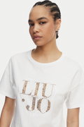 Liu Jo Kadın Bisiklet Yaka T-shirt BEYAZ