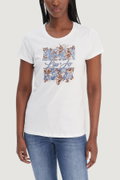 Liu Jo Kadın Bisiklet Yaka T-shirt BEYAZ MAVI