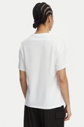 Liu Jo Kadın Bisiklet Yaka T-shirt BEYAZKAHVE