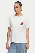 Liu Jo Kadın Bisiklet Yaka T-shirt BEYAZKIRMI