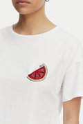 Liu Jo Kadın Bisiklet Yaka T-shirt BEYAZKIRMI