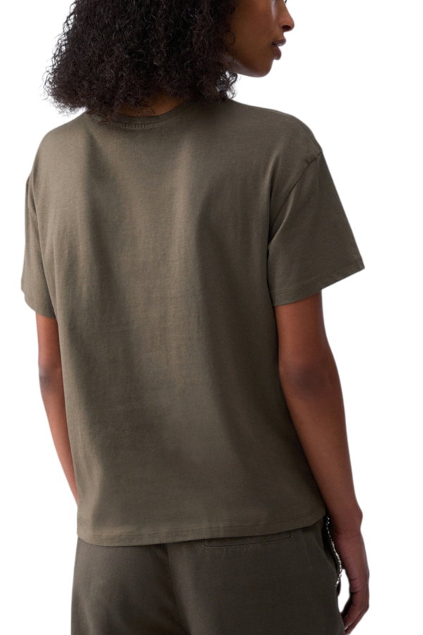 Liu Jo Kadın Bisiklet Yaka T-shirt HAKI