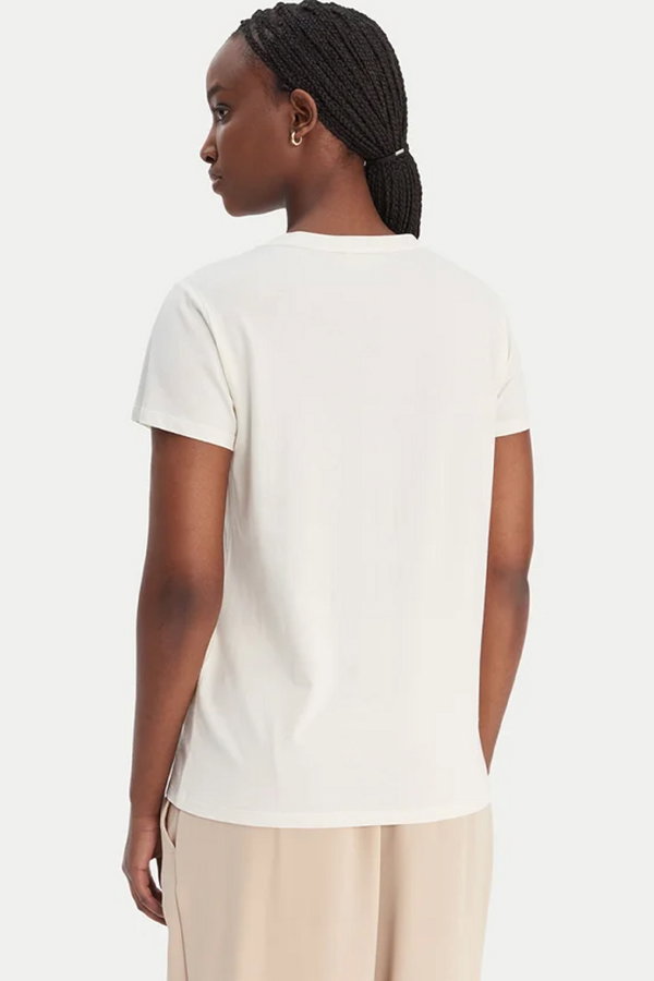 Liu Jo Kadın Bisiklet Yaka T-shirt KREM