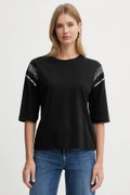 Liu Jo Kadın Bisiklet Yaka T-shirt SIYAH