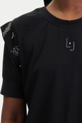 Liu Jo Kadın Bisiklet Yaka T-shirt SIYAH