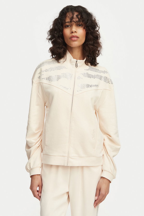 Liu Jo Kadın Fermuar Sweatshirt BEJ