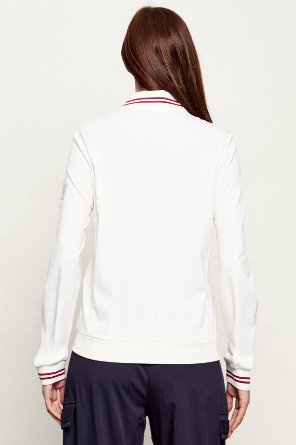 Liu Jo Kadın Fermuarlı Sweatshirt BEYAZ