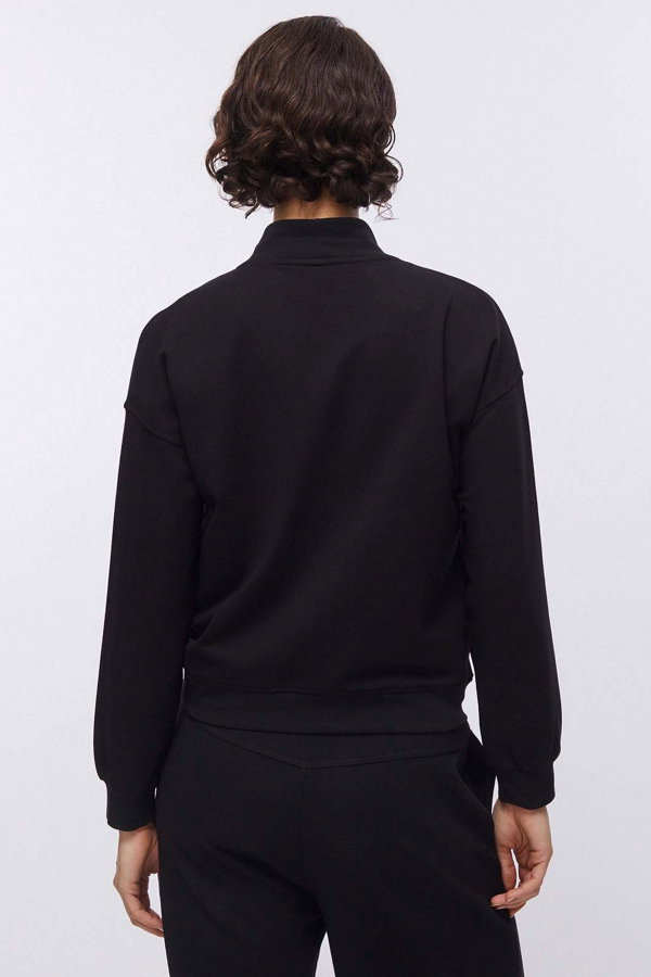 Liu Jo Kadın Fermuarlı Sweatshirt SIYAH