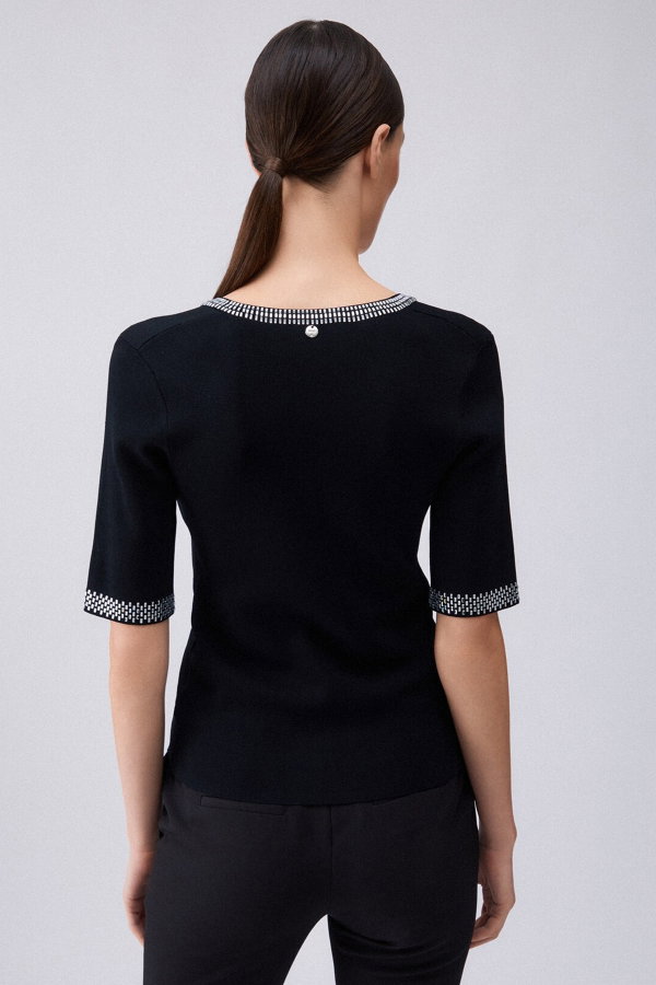 Liu jo Kadın Triko T-shirt SIYAH