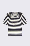 Liu Jo Kadın V Yaka T-shirt LACIVERT
