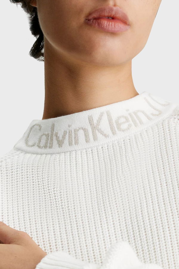 Calvin Klein Kadın Kazak BEYAZ