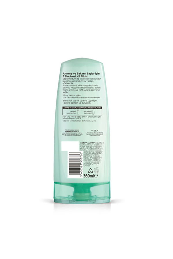 L'Oreal Paris Elseve 3 Mucizevi Kil Ağırlaştırmayan Bakım Kremi 360 ml STD L'Oreal Paris Elseve 3 Mucizevi Kil Ağırlaştırmayan Bakım Kremi 360 ml STD