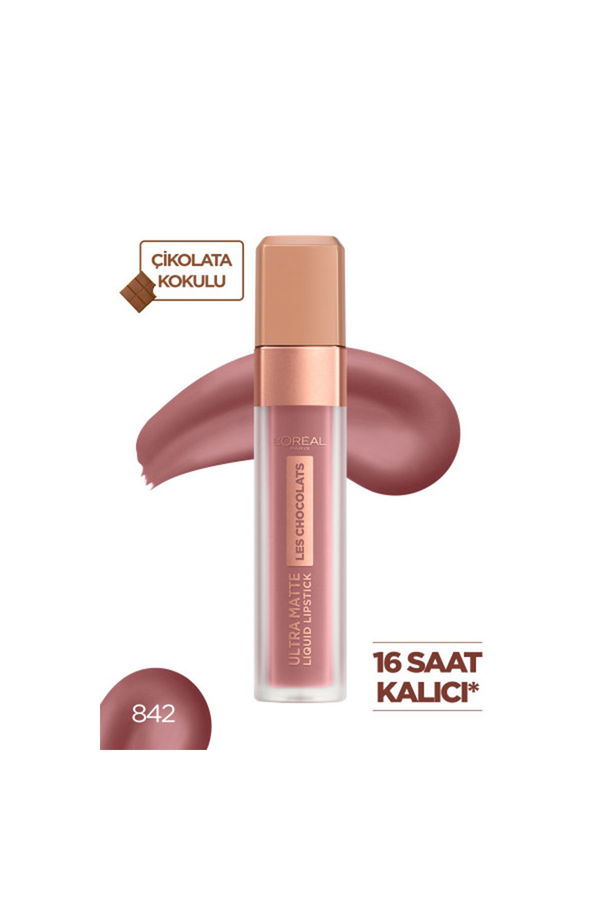 L'Oreal Paris Les Chocolats Likit Mat Ruj 842 Candy Man STD L'Oreal Paris Les Chocolats Likit Mat Ruj 842 Candy Man STD