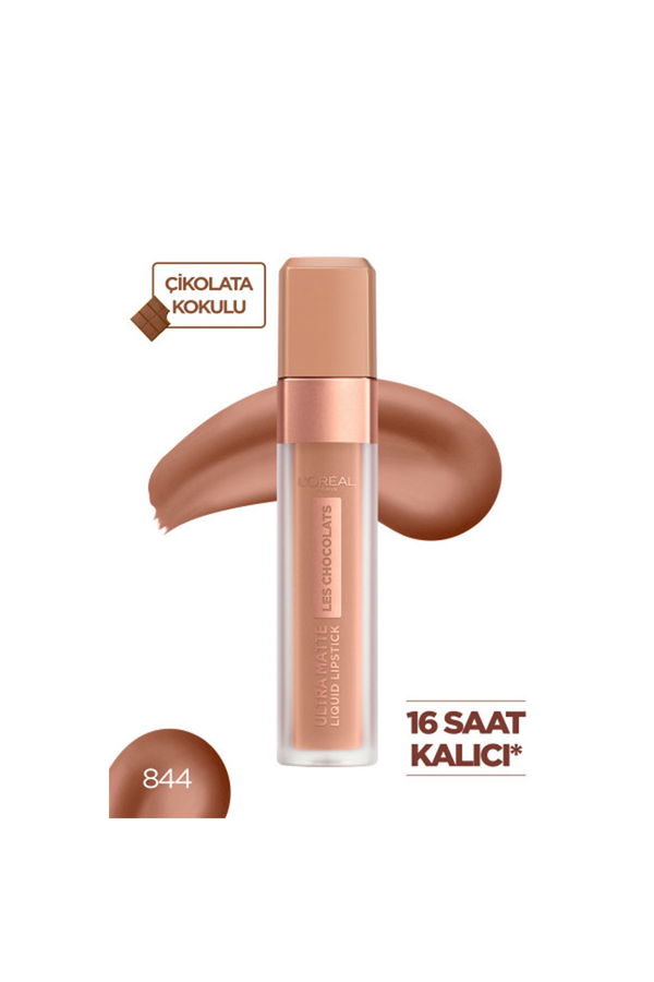 L'Oreal Paris Les Chocolats Likit Mat Ruj 844 Sweet Tooth STD L'Oreal Paris Les Chocolats Likit Mat Ruj 844 Sweet Tooth STD