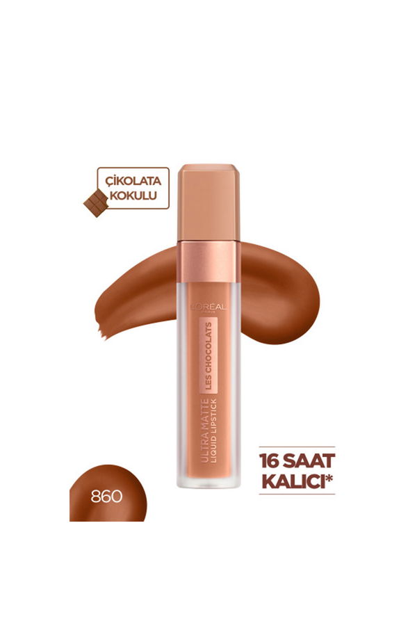 L'Oreal Paris Les Chocolats Likit Mat Ruj 860 Ginger Bomb STD L'Oreal Paris Les Chocolats Likit Mat Ruj 860 Ginger Bomb STD