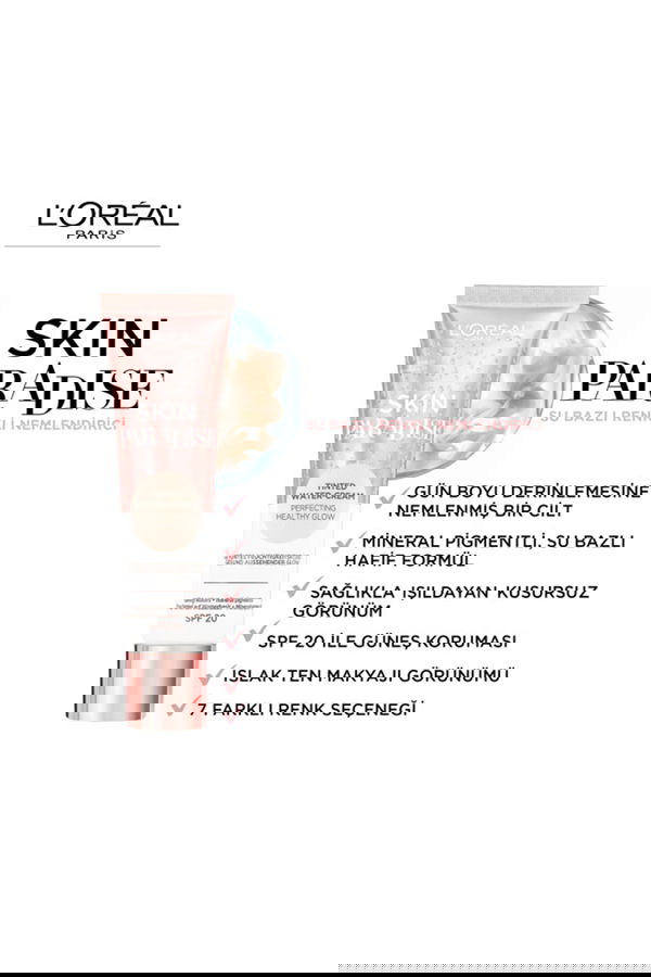 Loreal Paris Skin Paradise Su Bazlı Renkli Nemlendirici 01 Light STD Loreal Paris Skin Paradise Su Bazlı Renkli Nemlendirici 01 Light STD