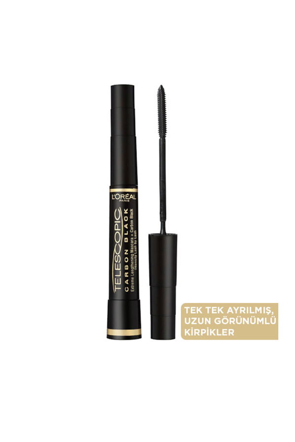 L'Oreal Paris Telescopic Carbon Black Maskara - Siyah STD L'Oreal Paris Telescopic Carbon Black Maskara - Siyah STD