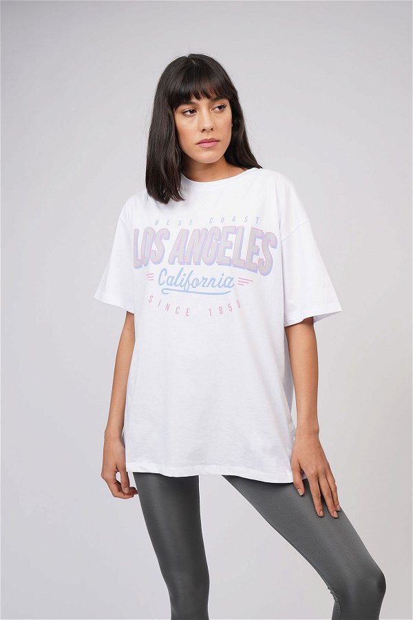 Gabria Los Angeles Baskılı T-shirt