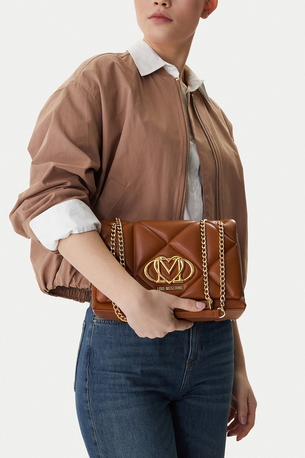 Love Moschino Kadın Omuz Çantası KAHVERENGI