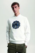 Tommy Hilfiger Marka Logolu Erkek Sweat BEYAZ